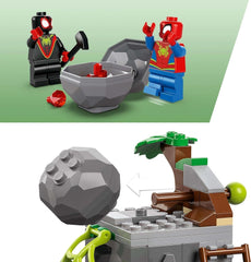 A LEGO Marvel Spidey csapata mentőküldetésben a Dino teherautó-építő játékautóban szuperhősöknek kalandkészlet gyerekeknek 4+ Spidey és szuperbarátai 11199 építőkészletek Besuche den LEGO-Store