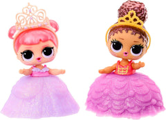 LOL Surprise! Princess Tots - Include 1 păpușă, ambalaj blindat, 2 vopsele pentru a crea o rochie de prințesă, 8 păpuși de colecționat