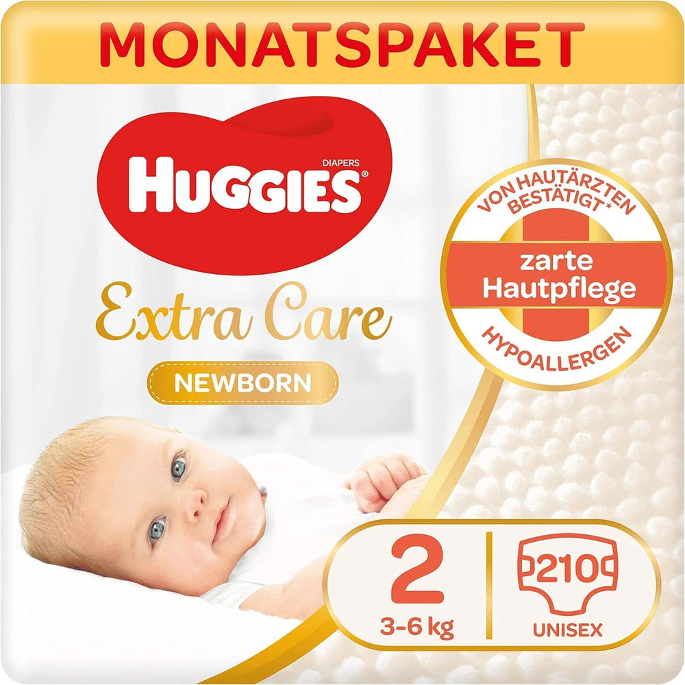 Huggies Newborn Baby pelenka 2-es méret, 3-6 kg, Újszülötteknek, Nedvességjelzővel, 210 pelenka Mother and Baby Naty Shop