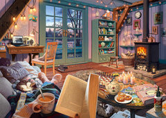 Schmidt Spiele 59655 În casa de vacanță, 1000 piese Puzzle secret Puzzle Naty Shop