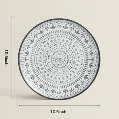 Set de tacâmuri pentru camping din melamină, format din 24 de piese, pentru 8 persoane - set de farfurii și set de tacâmuri din melamină, perfect pentru rulote, petreceri în grădină și petreceri pe terasă