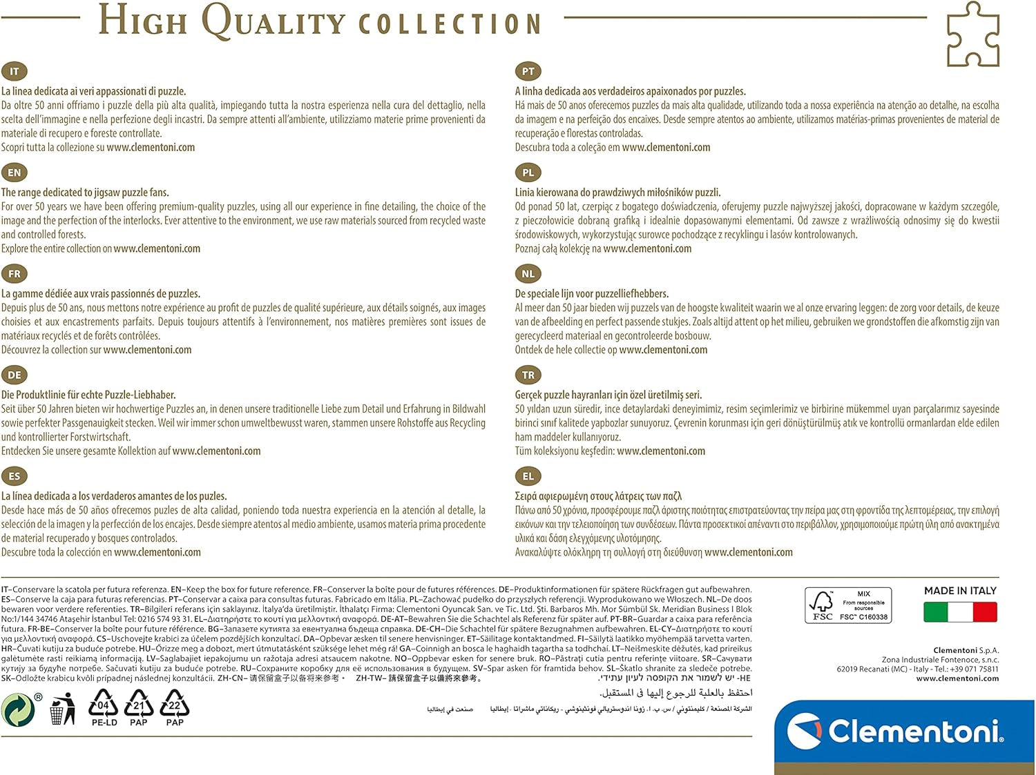 Clementoni - 31685 Collection Puzzle - Good Times Harbor - Puzzle 1500 piese de la 14 ani, puzzle pentru adulti cu obiecte ascunse, joc de indemanare pentru intreaga familie, mediu Puzzle Naty Shop