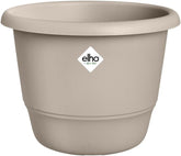 elho Amiga Round 30 - Ghiveci pentru flori pentru interior și exterior - 100% plastic reciclat - Ø 29,5 x H 20,2 cm - Bej/Bej Ciupercă
