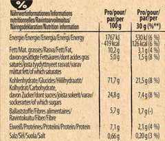 Háromszoros ropogós Churro reggeli gabonapehely tejcsokoládéval és sózott karamellel, teljes kiőrlésű tartalom 36%, 8 db-os kiszerelés (8x300g)