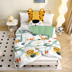 Lenjerie de pat microfibră 3D, animale, unisex Lenjerie de pat - copii Naty Shop