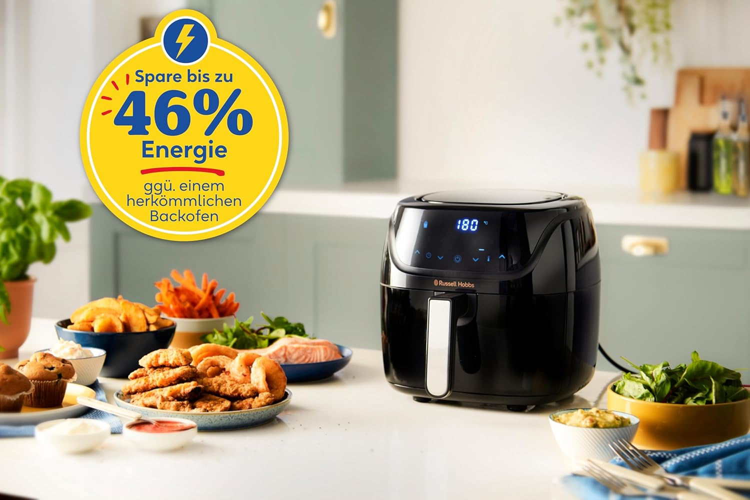 Russell Hobbs Air Fryer L 4L Rapid Airfryer, 7 funcții de gătit, 10 programe Electrocasnice Naty Shop