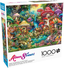 Buffalo Games - Aimee Stewart - Vidám gombás falusi piknik - 1000 darabos puzzle felnőtteknek, kihívást jelentő puzzle, tökéletes játék estékre - Kész méret 26,75 X 19,75 cm Puzzle Naty Shop
