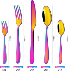 Set de tacâmuri din oțel inoxidabil, 30 sau 60 de piese Bucatarie Naty Shop
