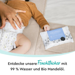 LILLYDOO Baby Feuchttücher Mit 99% Wasser, 10 X 15 Stück (150 Feuchttücher), 100% Plastikfreies Tuch, Ohne Parfüme & Mild Wie Watte Und Wasser (FSC Mix) Servetele Umede Bebelusi Naty Shop