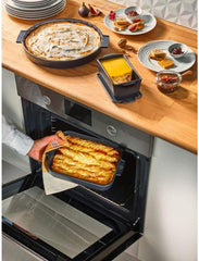 Peugeot Appolia Rechteckige Auflaufform Mit Griffen, Keramik, Schiefer / Grau, 7,2X31X21,7 cm, Fassungsvermögen: kb. 2 L, 60060 Formák és tepsi Naty Shop