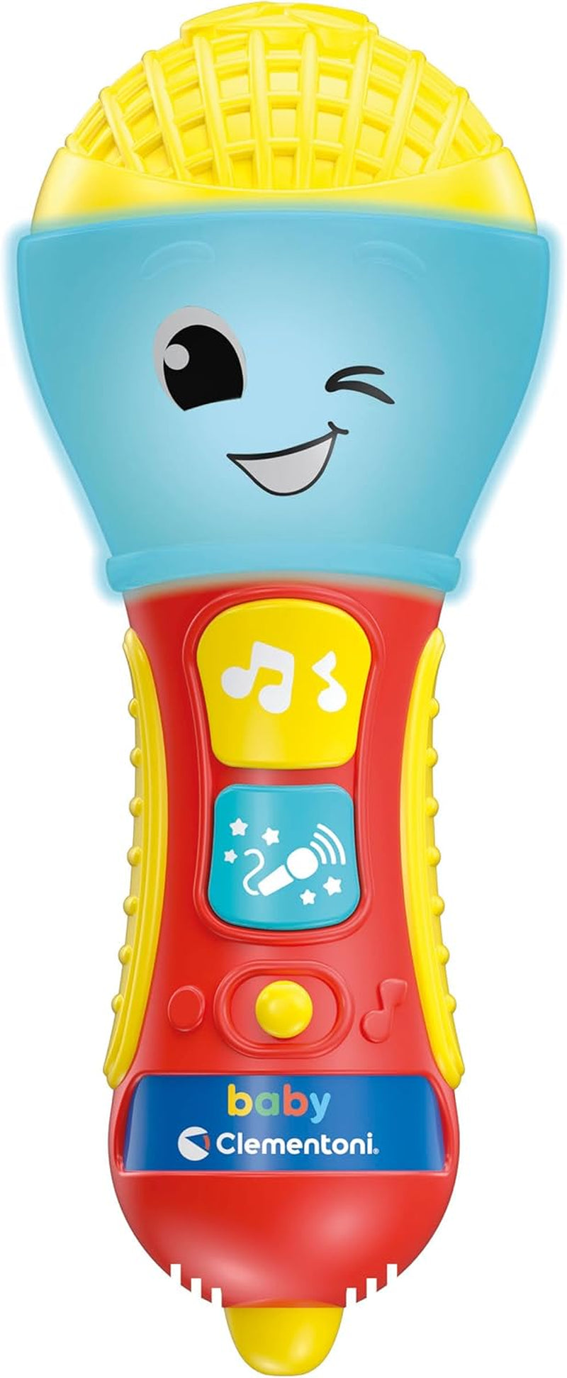 Clementoni - Microfon pentru copii, joc muzical electronic pentru copilăria timpurie, jucărie 10-36 luni, centru de activitate cu lumină și sunete, 17931 Jucarii Bebe Naty Shop Titlu implicit