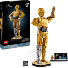 LEGO Star Wars C-3PO B, megépíthető droid, gyűjthető modell, építés és megjelenítés, nosztalgikus ajándékötlet felnőtteknek és rajongóknak, gyűjtői darab, fantáziajátékkészlet 75398 Építőkészletek Besuche den LEGO-Store Singur