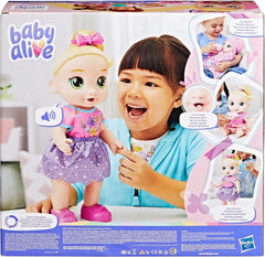 Baby Grows Up Puppe LaLa GooGoo – interaktív játék Babypuppe mit Wachstum (25–35 cm), 75+ Geräusche, 6 Mileensteine, Spielzeug für Kinder ab 3 Jahren