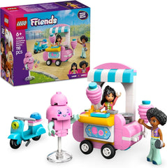 Suport pentru vată de zahăr LEGO Friends, set de joacă pentru jocuri de rol creative cu 2 minifigurine, suport mobil și accesorii, cadou pentru fete de la 6 ani, set de construcție cu mini păpuși 42643 Seturi de constructie Besuche den LEGO-Store Titlu implicit