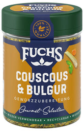 Fuchs Spices Gourmet Selection Közel-Kelet/Afrika - Kuszkusz és Bulgur fűszerkeverék Újratölthető fűszerkeverék Bulgur ételek fűszerezéséhez Vegán 55g