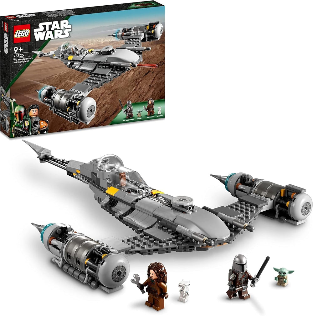 LEGO Star Wars A Mandalorian Fighter N-1 a Boba Fett könyvéből építőjáték űrhajó készlettel 4 karakterből, beleértve a Baby Yoda 75325 figurát, építőkészleteket Besuche den LEGO-Store Single
