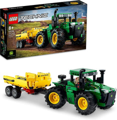 LEGO Technic John Deere 9620R traktor 4WD billenő utánfutóval Klasszikus mezőgazdasági játék gyerekeknek fiúknak és lányoknak 8 éves gyűjthető modellkészlet 42136 Építőkészlet Besuche den LEGO-Store Single