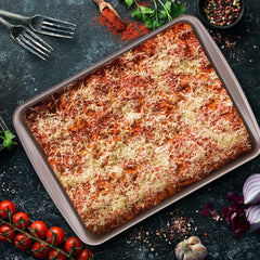 Relaxday tepsi, tapadásmentes, 4 literes, szénacél, barna Formák és tepsi Naty Shop