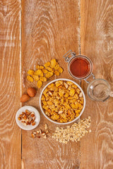 Dr. Oetker Vitalis Crunchy Flakes: Ropogós müzli kukoricapehellyel és manduladarabokkal, 5 db (5 x 600g) csomag