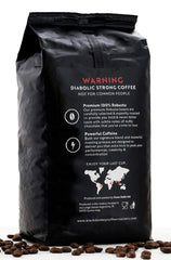 PRĂJIRE DIAVOLULUI | Boabe de cafea 1KG | Cafea extrem de tare | Cafea cu conținut ridicat de cafeină | Robusta premium de la