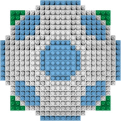 FOCO Offizielles Lizenzprodukt Manchester City FC BRXLZ 3D-Fußball-Konstruktionsspielzeug Modell Alternatív Teamfarbe