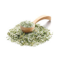 Ankerkraut Bärlauch Salz, Lecker Fleisch und Salat Verfeinern, Knoblauch-szerű Gesmack Aroma, Kräuter mit Gewürz zum Kochen, 110 g im Corkenglas