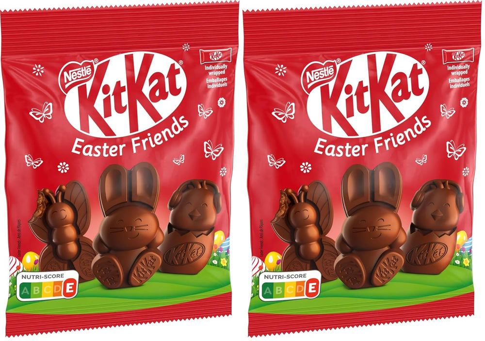 NESTLÉ Easter Friends mini tejcsokoládé húsvéti figurák ropogós darabokkal, 2 db-os csomag (1 x 65 g)