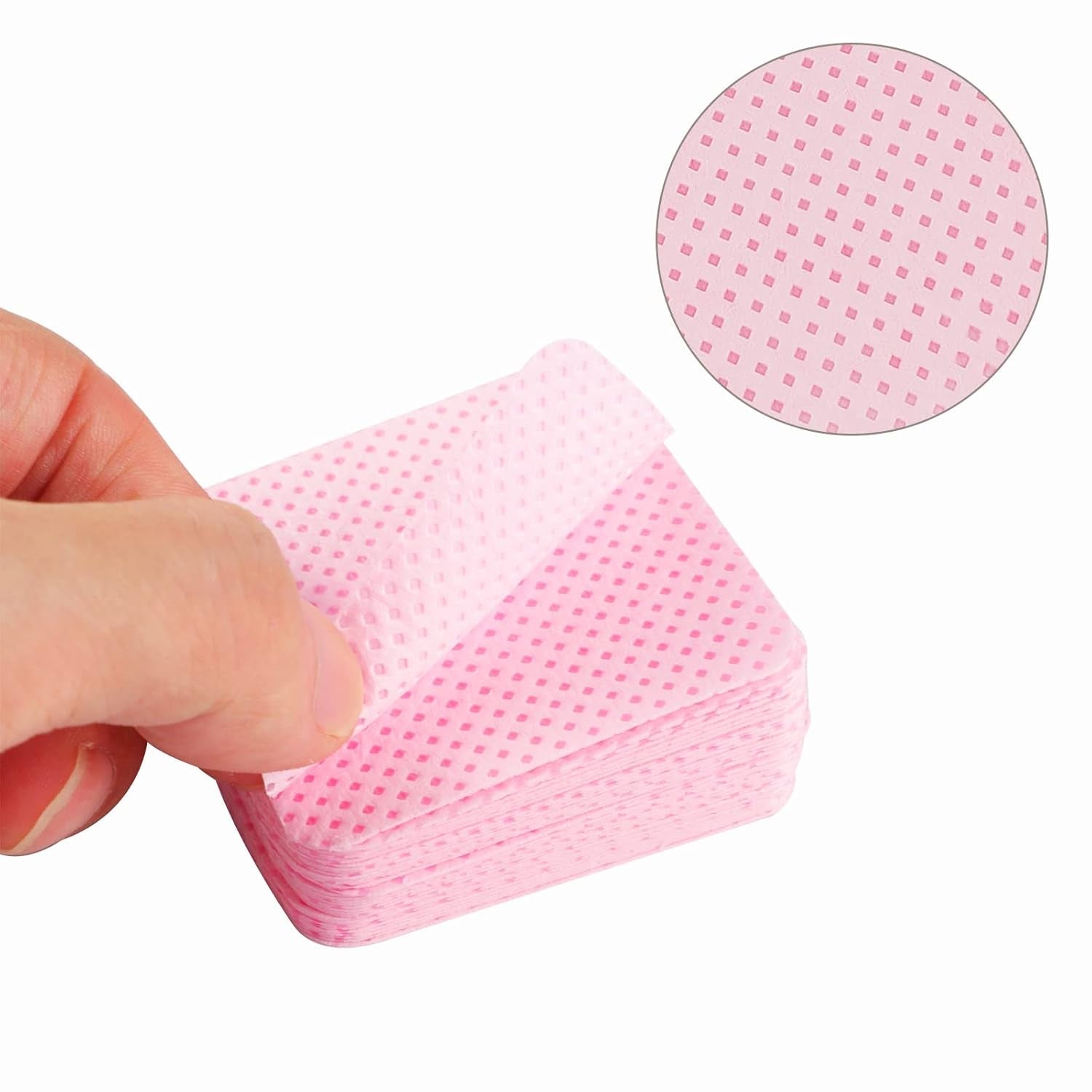 300 Stück Nagellackentferner Pads, Fusselfreie Nägel Wattepads Für Nägel Nagellackentferner Lint Free Nail Wipes Cleaner Gelnägel - Rosa