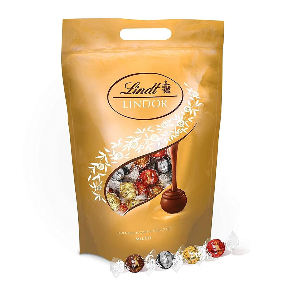 Lindt, mega kiszerelés, kb 160 db csokoládé gömb, különféle választék, 2 kg Csokoládé cukorka Naty Shop