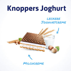 Joghurt – 4 x 200 g – Joghurttal és nugátkrémmel, mogyoróval és kakaóval töltött ostyaszeletek