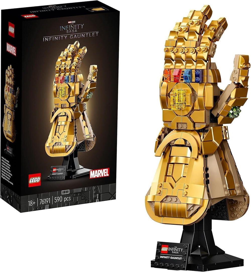 LEGO 76191 Marvel Super Heroes Infinity Glove Avengers Thanos kesztyű modellépítő készlet felnőtteknek rajongói elem Ajándék férfiaknak nőknek Her Him építőkészletek Besuche den LEGO-Store Single