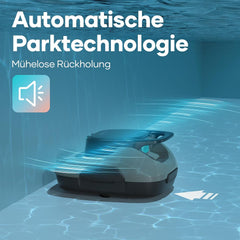 Robot de piscină AIPER Scuba SE, curățitor de piscină fără fir cu baterie, timp de curățare de 90 de minute, curățare automată cu funcție de auto-parcare, curățitor de piscină ușor, ideal pentru piscine cu fund plat