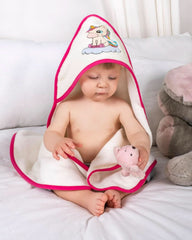 LAYNENBURG Prosop de baie cu glugă Premium Baby, 100% bumbac - Oeko TEX, 80 x 80 cm Mama si Copilul Naty Shop