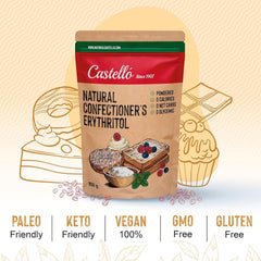 Természetes eritrit - porcukor | 10G = 7G cukor, 850 gramm Sweeteners Naty Shop