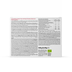 Mama Bear Preparat organic din iaurt, căpșuni, banane și iaurt, vegetarian, 90 grame (pachet de 6) Mama si Copilul Naty Shop