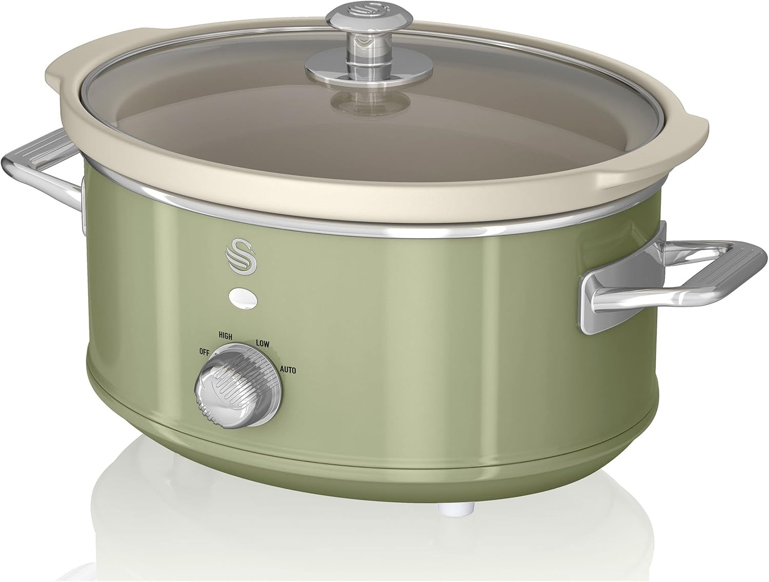 Swan Retro SF17021GRNEW Slow Cooker 3.5 litri, 200 W Slow Cooker Naty Shop Verde