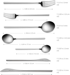 Karaca Focus Elegance, 84 részes evőeszközkészlet, 12 személyes Kitchen Naty Shop