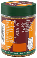 Fuchs Gourmet Selection Klassisch/Heimisch – Bratkartoffel Gewürzsalz, nachfüllbares Kartoffel Gewürz, Salz zum Würzen von Brat- & Ofenkartoffeln, Pommes Frites & Co, vegán, 70 g