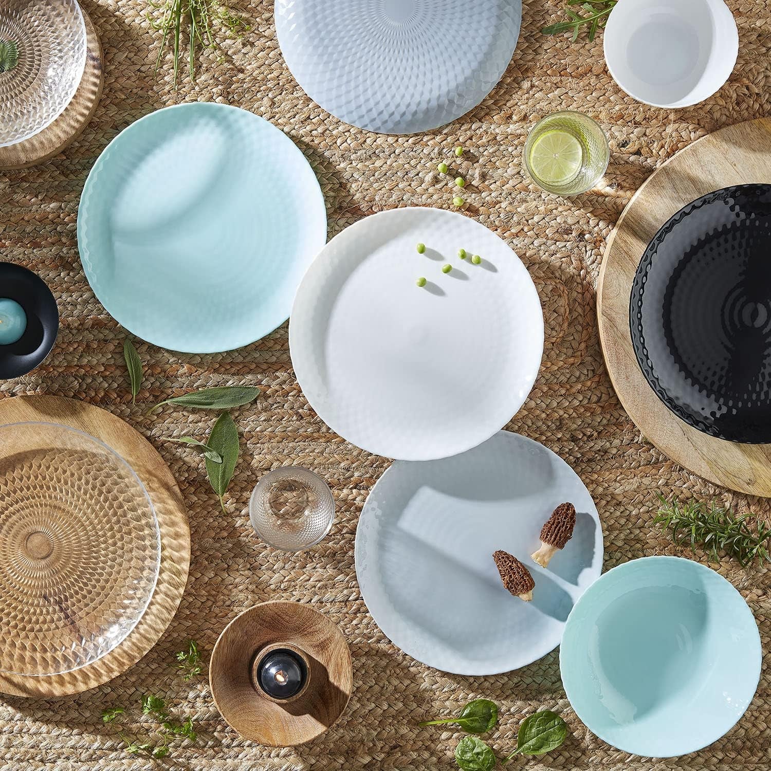 Pampille Turquoise Opal Veselă 18 bucăți - 6 persoane Seturi vesela masa Naty Shop