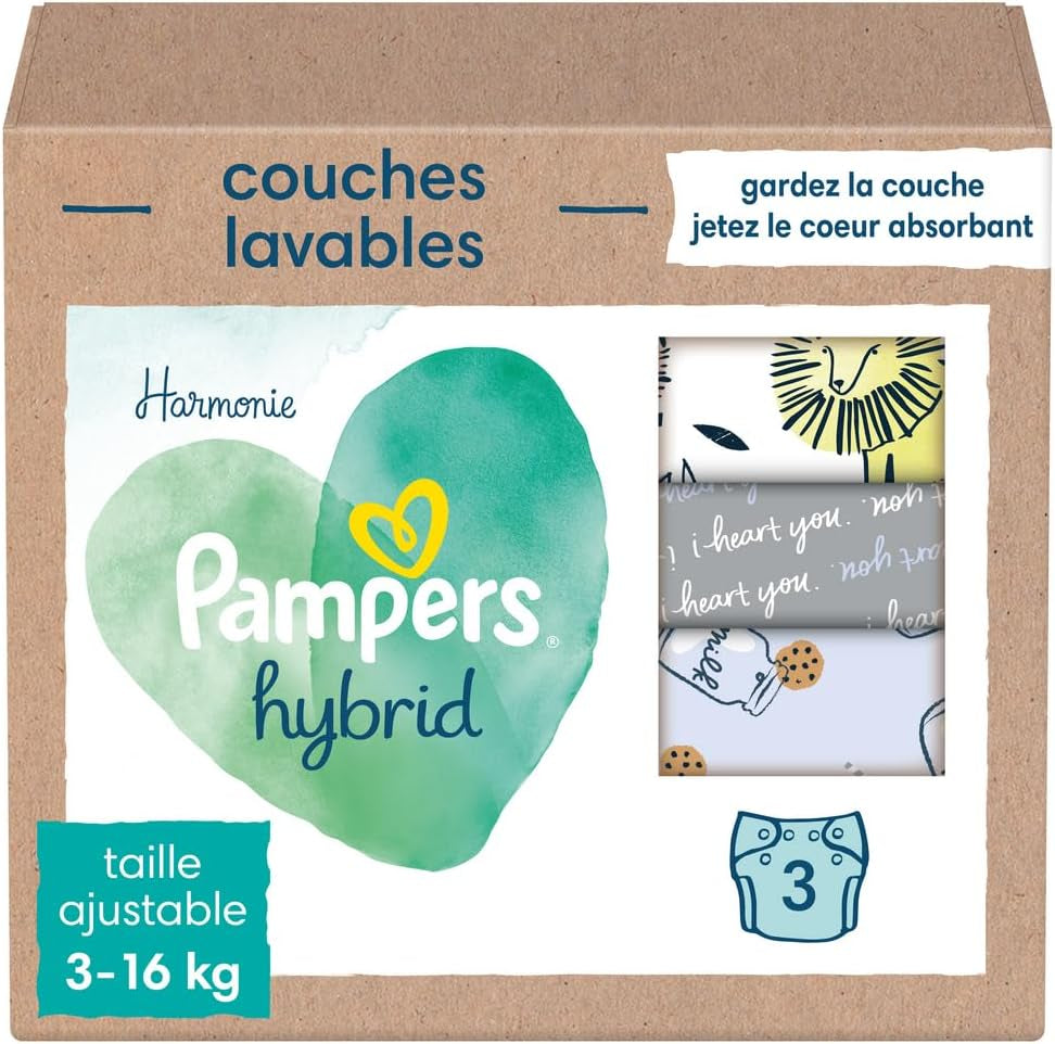 Pampers mosható pelenkák - Harmony Hybrid Baby 3 csomag mosható pelenkák - 1 db