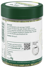 Fuchs Gewürze - Bärlauch geschnitten - würzige Schärfe für Quark-Dips, Frischkäse vagy Risotto - természetes összetevők - 8 g in wiederverwendbarer, recyclebarer Dózis