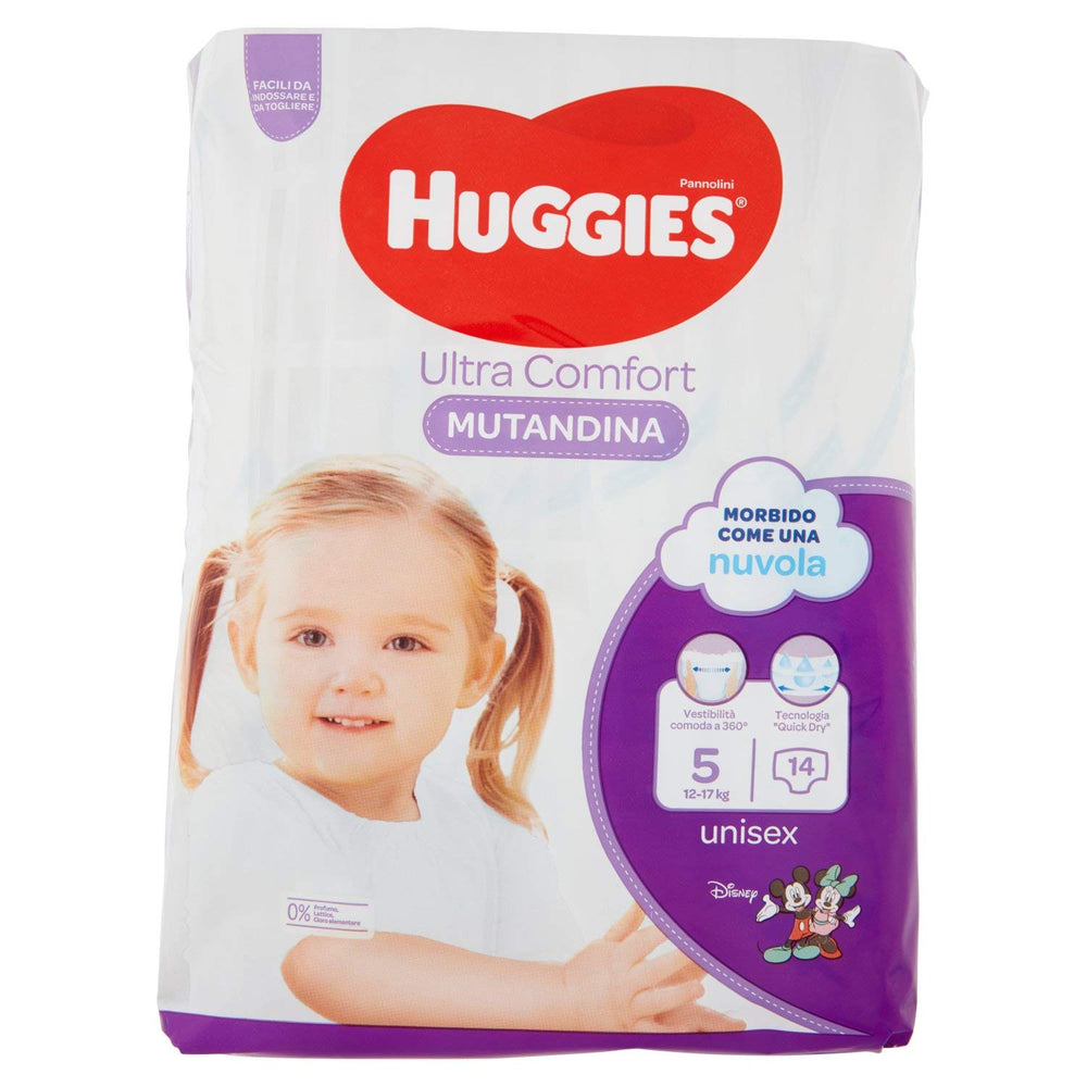 Huggies PANNOLINI Mutandina eldobható pelenka, fiúk/lányok, 12 kg, 17 kg, többszínű, 14 részes (S)