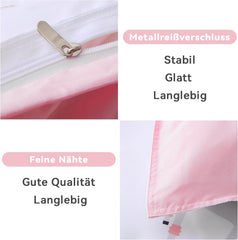 Fekohipy Bettwäsche 135X200 Mädchen Einhorn Kinderbettwäsche Rosa 3D-Druck Mikrofaser Regenbogen Kinder Bettbezug Mit Zwißwerfer Und 1 Kissenbezug 80X80Cm 2-Teilige Kinderbettwäsche-Set Naty Shop