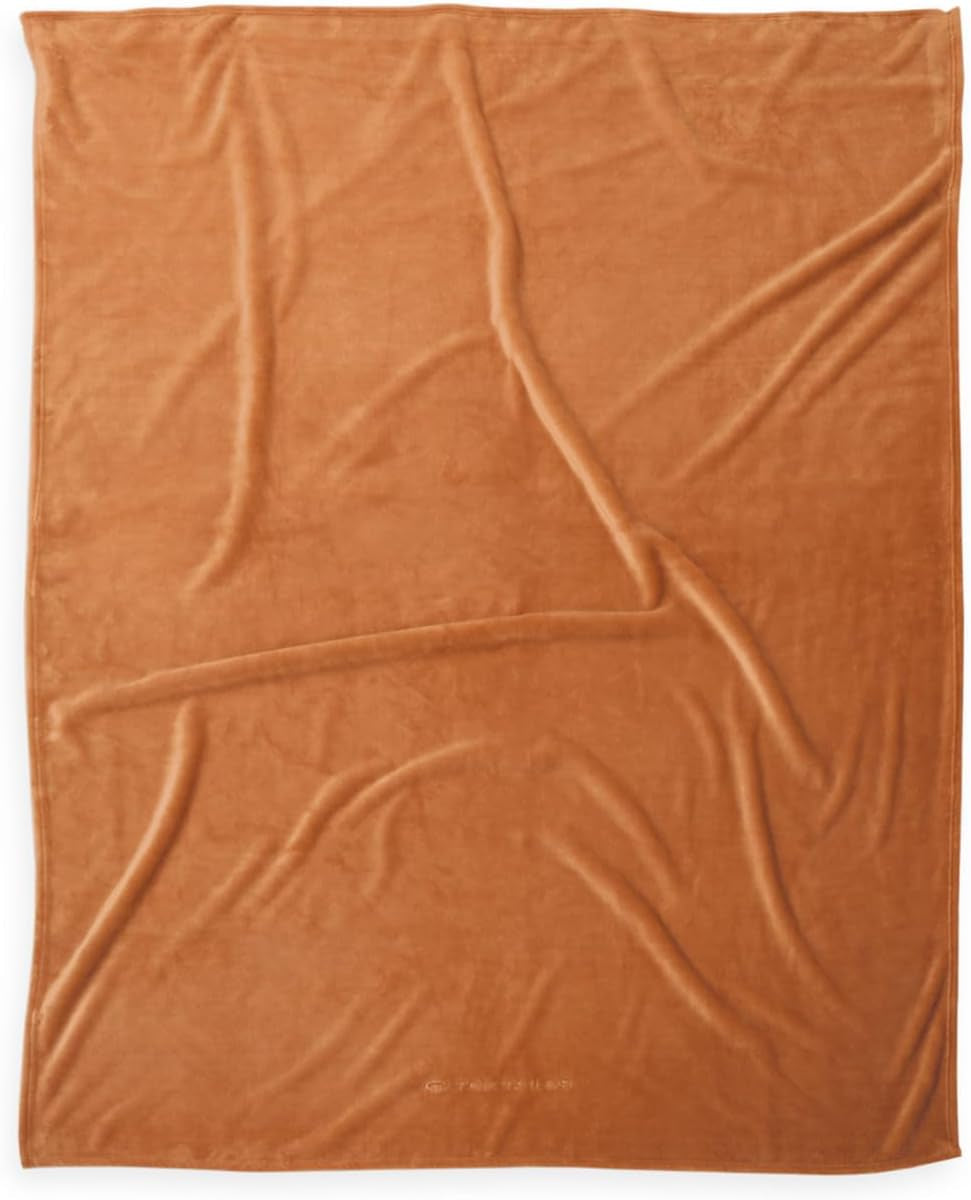 TOM TAILOR Pătură Wellsoft, 150X200 Cm, 100% Poliester/ Wellsoft, brodată cu logo, PĂLTUȚĂ WELLSOFT Orange (Coral cald) Plapumi si pilote Naty Shop Portocaliu 150X200 Cm