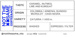 Cafea Specialty Coffee Columbia, 1 kg, boabe de cafea specială, proaspăt prăjite, pentru espresso și Italia, producător Gomez-Pinwand