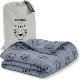 Súlyozott baba takaró | 3,5 kg | 100X150Cm | Terápiás takaró | Súlyozott takarók | Nehéz takaró (kék tigris arc, 3,5kg-100X150 cm) BLENKZ Ágyak és Takarók. Kék tigris arc 3,5Kg-100X150 cm