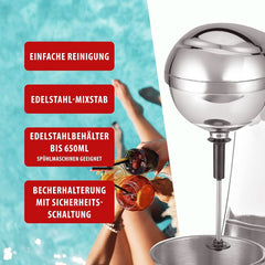Clatronic® Barmixer U. Milchaufschäumer | Smoothie Maker | 650Ml Edelstahlbehälter | Praktischer Becherhalter | Keverő | 2 Geschwindigkeitsstufen | Kraftvoller 65 Wattos motor | Chromdesgin | BM 3472 Kitchen Naty Shop