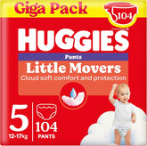 Huggies Little Movers Disney nadrág, 5-ös méret, 104-es szám (2x52), havi doboz