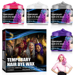Vopsea de păr temporară de Halloween 4 culori, ceară de culoare pentru păr, Styling Hair Tone pentru bărbați femei, pentru Halloween Cosplay Party Vopsea pentru par Naty Shop Titlu implicit