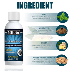 Miioto Hair Growth Serum, 180 ML Produs de creștere a părului pentru bărbați, ser de păr pentru creșterea părului, îngrijirea scalpului Promovează părul mai gros Hrănește scalpul și previne căderea părului Ingrijirea parului Naty Shop